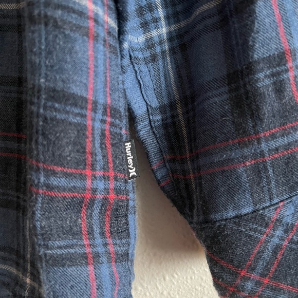 Hurley Blue and Red Plaid Shirt - Picture 4 of 5